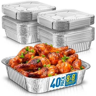 Disposable Metal Baking Pans with Lids Chocolate Mini Bun Feet Baking