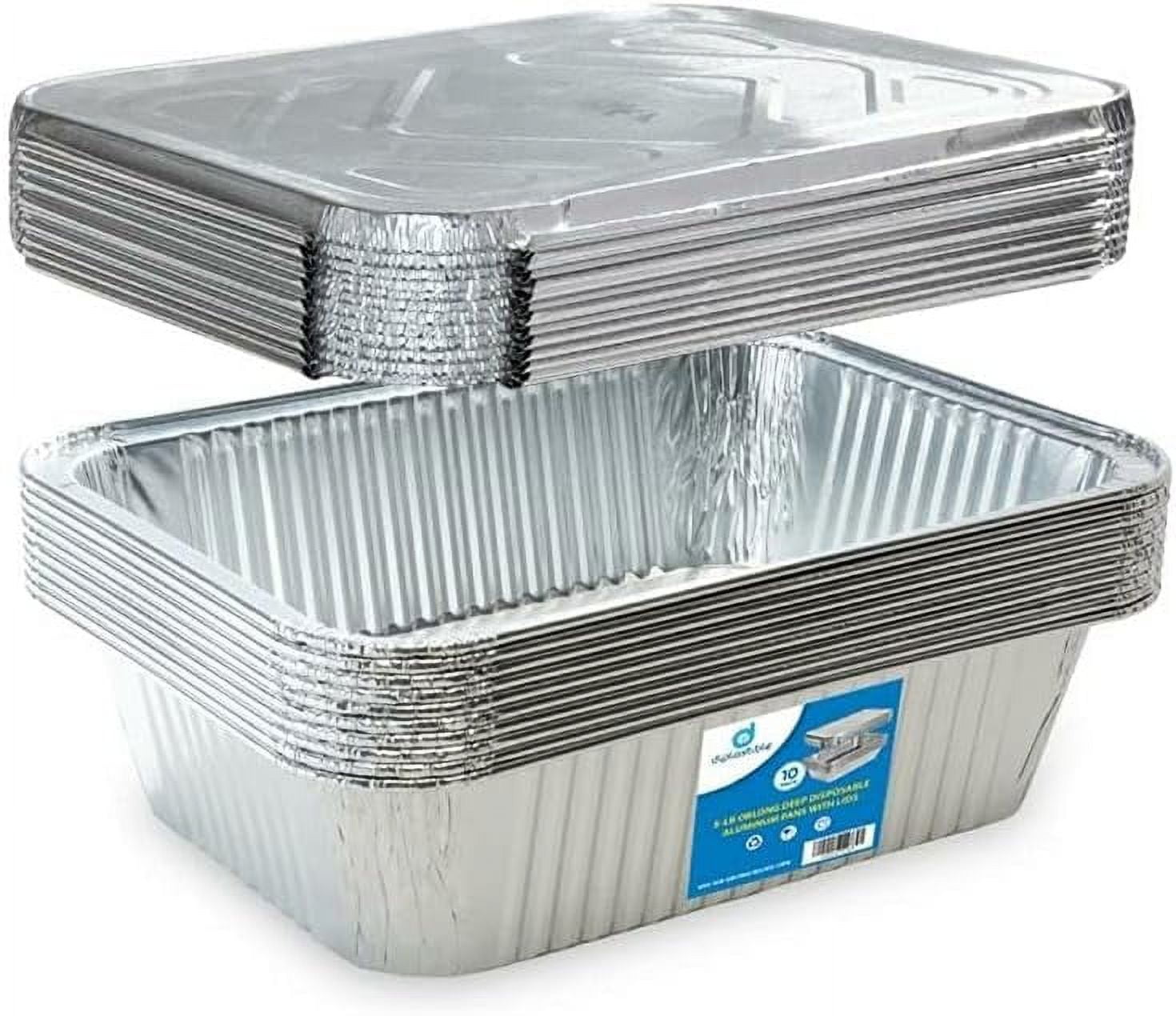 Disposable Aluminum Foil Pans With Lids - Rectangle Tin Foil Pans For  Cooking, Heating, Storing, Baking, Meal Prepping, And Baking Tools -  Kitchen Gadgets And Accessories For Home Kitchen - Temu