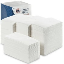 Displastible Disposable Hand Towels Linen-Feel Cloth-Like Paper Napkins White 200 Pack