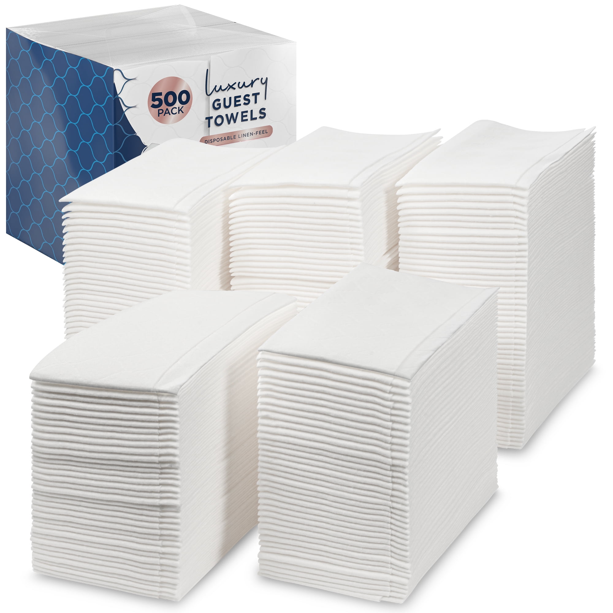 Displastible Disposable Hand Towels Linen Feel Cloth Like Paper Napkins White 100 Pack Walmart Business Supplies
