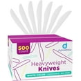 thumbnail image 1 of Displastible Disposable White Plastic Knives - 500 Count - Heavyweight BPA-Free Cutlery Utensils, 1 of 8