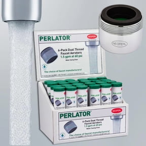 Display 1.5 gpm Regular Dual Thread 144 Tube Pack Perlator Aerated Stream Faucet Aerator Eco Flo