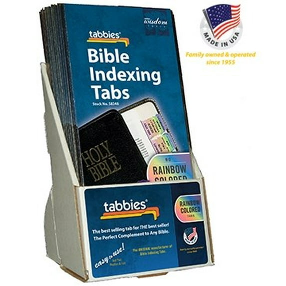 Display-Bible Tab-Rainbow-O&N W/Catholic Books-Gold (Pack Of 20)