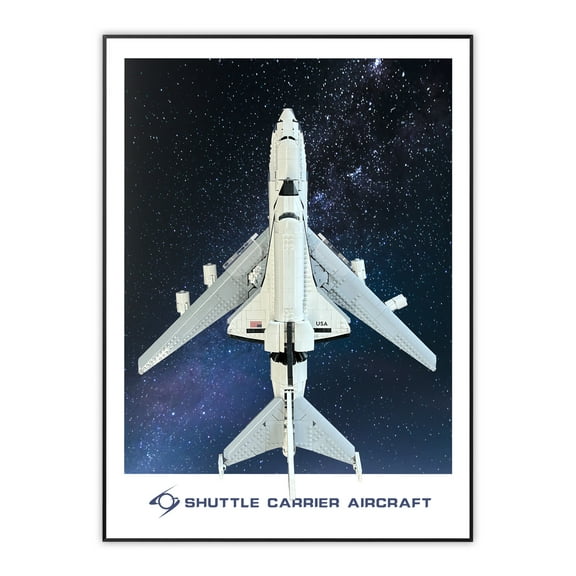 Display Board Compatible with Lego Shuttle Carrier Aircraft 10360 Cosmic Backdrop for Space Shuttle & Airplane Models Aviation & Space Dcor for Adults Collector Gift (Board Only, 36"x26")