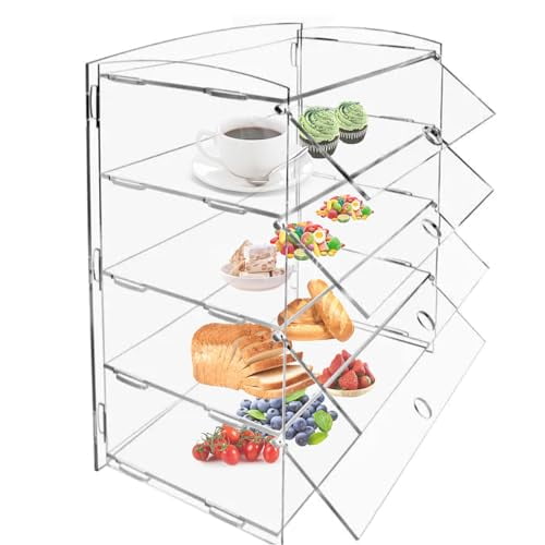 Display Box Bakery Pastry Display Case Donut Display Shelf Cake Cupcake Retail Display (A Type: 20inch-5 Tiers)