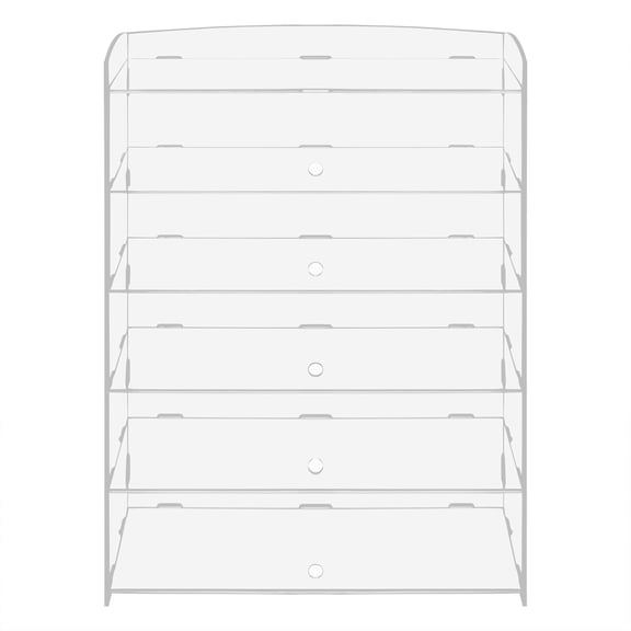 Display Case, 5 Tier Acrylic Bakery Display Case 18.7x8.46x24.4 Inch, High Transparency 360 View, Clear Showcase for Cakes Cookies Collectibles