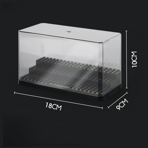 Display Case Clear Shelf Wide 3 Tier Box for Minifigures - Acrylic Protector for Small Pop Figures - Transparent Showcase Storag