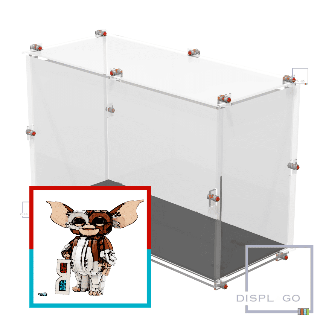 Display Case for LEGO® 21361 Gremlins™ Gizmo(Black base)