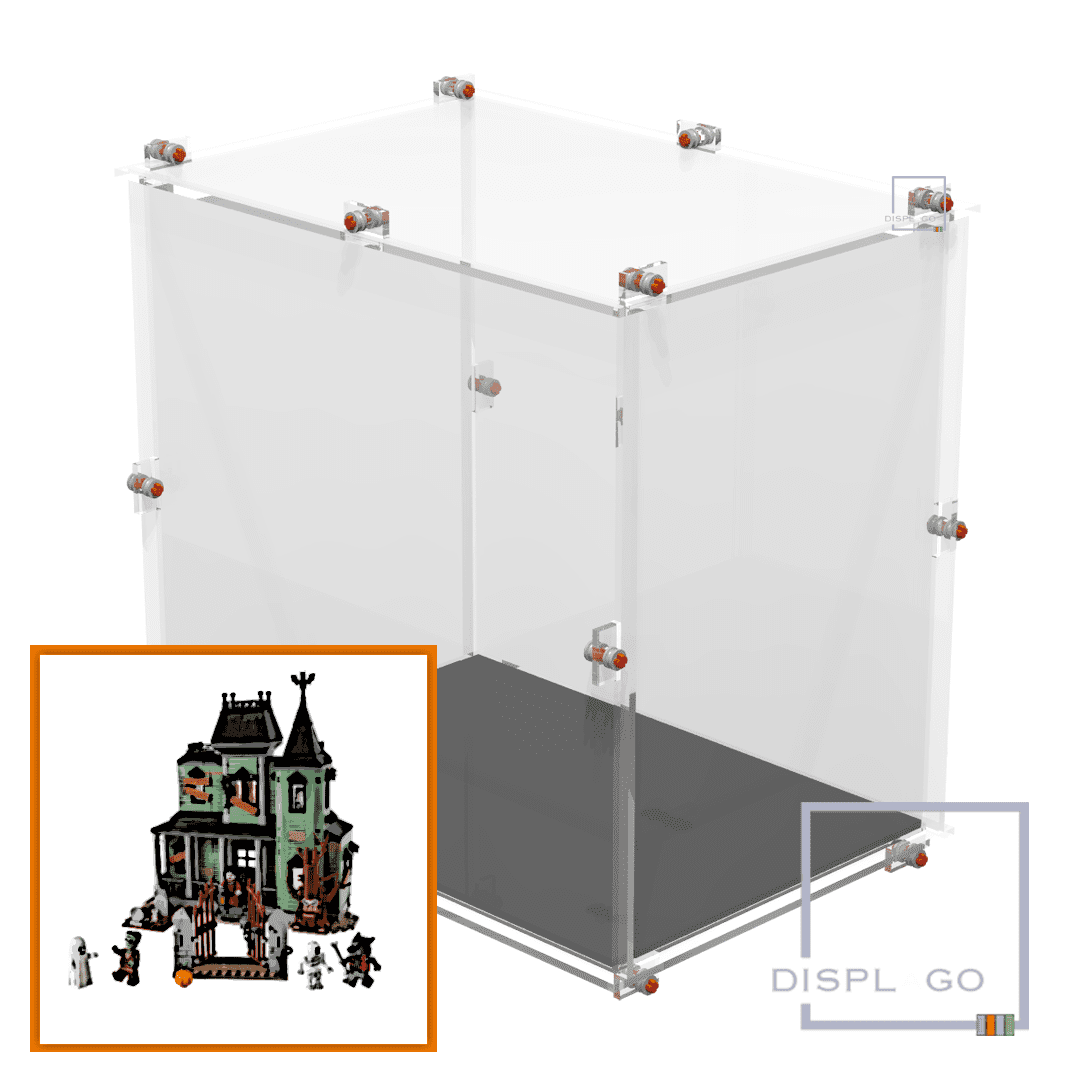 Display Case for LEGO® 31167 Haunted Mansion (Black base)