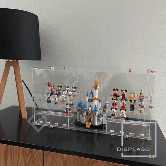 Display Case for LEGO #40478 Mini Disney Castle and 32 minifigures