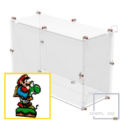 Display Case for LEGO  71438 Super Mario World  Mario & Yoshi Clear base