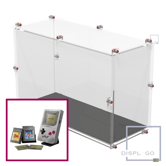Display Case for LEGO 72046 Nintendo Game Boy (Black base)