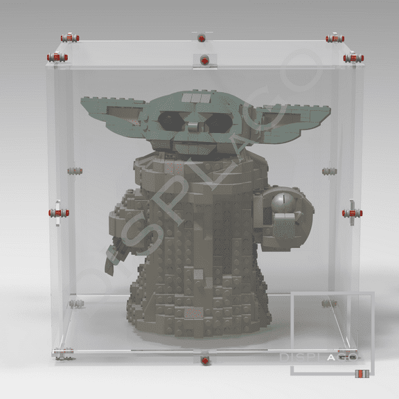 Display Case for LEGO #75318 "The Child". Display case for minifigures. Star Wars display case. Compatible LEGO display