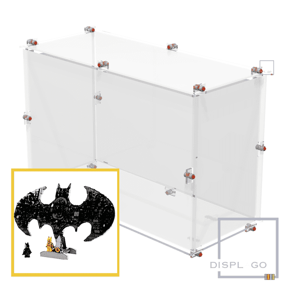 Display Case for LEGO 76330 Batman Logo (Clear base)