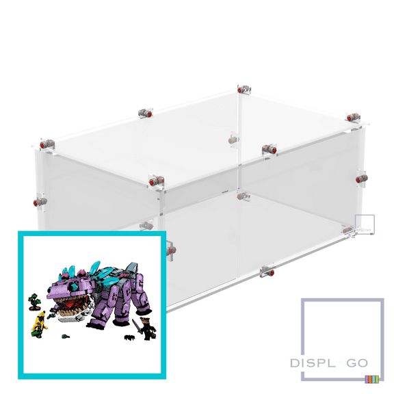 Display Case for LEGO 77077 Fortnite Klombo (Clear base)