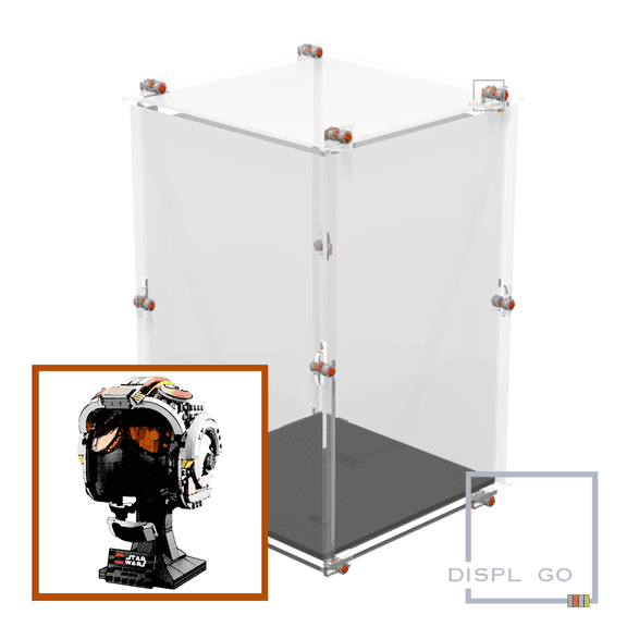 Display Case for LEGO STAR WARS 75327 Luke Skywalker (Red Five) Helmet
