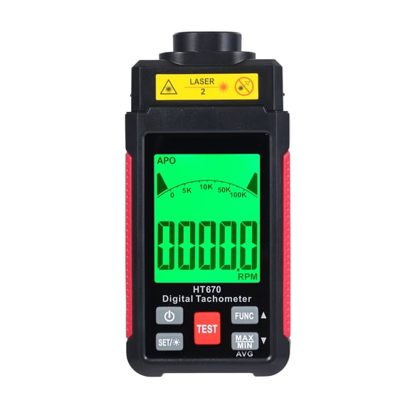 Display Digital Tachometer Photoelectric Tachometer 630-650nm Wide Measuring Range Large Screen LCD Display 10~99999 Rpm