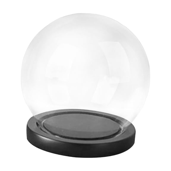 Display Dome with Base Clear Glass Cloche Dome Decorative Bell Jar Display Case
