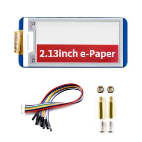 Display HAT Board, 2.13 Inch E-Paper SPI Module 250 x 122 with Cable, Standoffs, and Small Project Ready Layout
