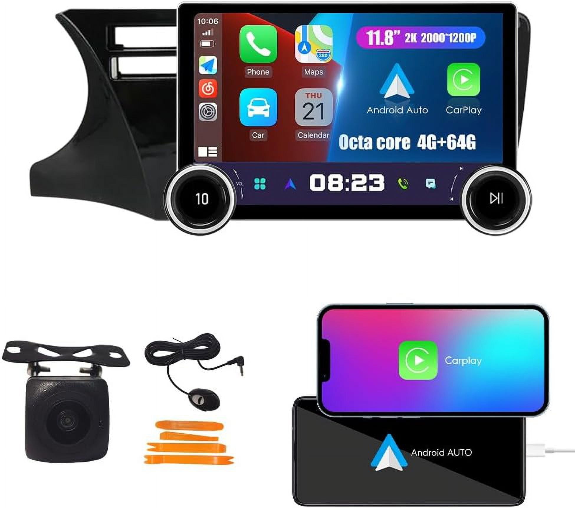 Display Knobs CarPlay/Android Auto Autoradio FM Radio Car Navigation