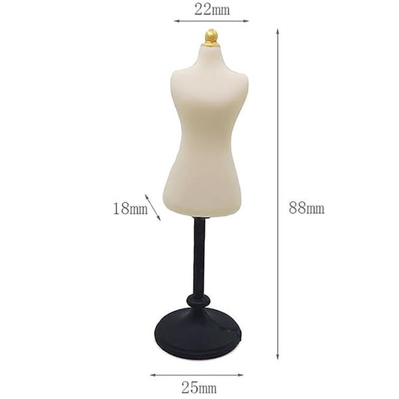 Display Mannequin Holder Dress Clothes Gown Model Stand for Dollhouse Accessory