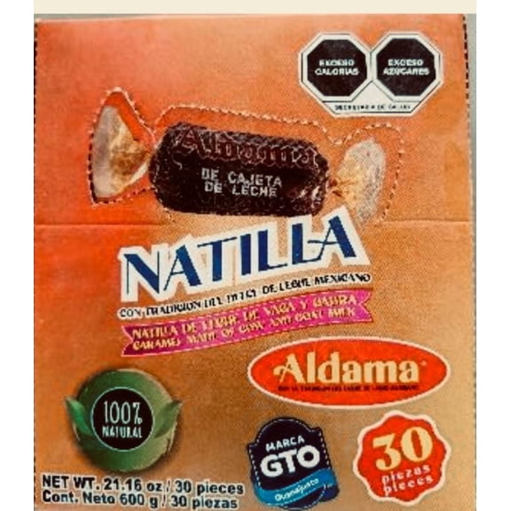 Display Natillas de Leche (Box with 3 display of 30pc of 20g each)