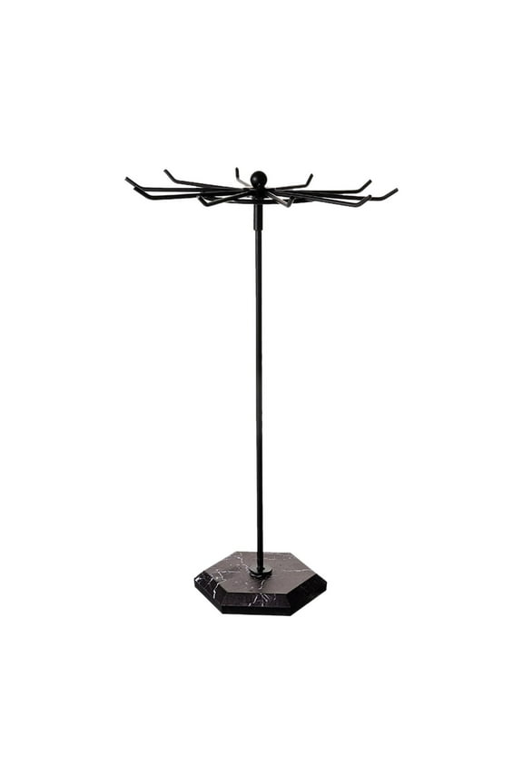 Display Necklace Holder Jewelry Organizer Metal Necklace Hanger Jewelry Hanger for Earrings Necklaces Shops Countertop Vanity , Black