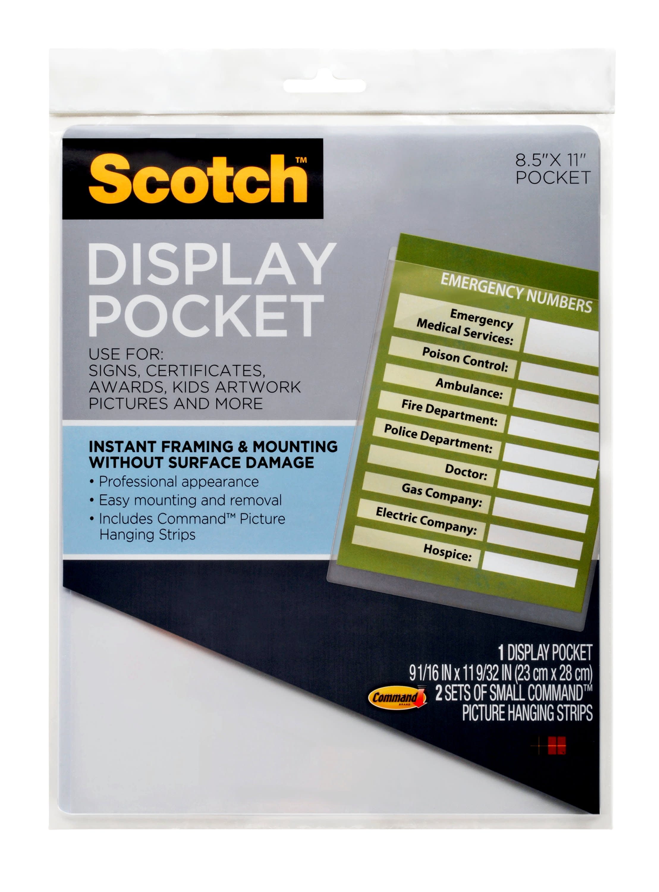Display Pocket, Removable Interlocking Fasteners, Plastic, 8.5 x 11, Clear Display Pocket, Removable Interlocking Fasteners, Plastic, 8.5 x 11, Clear