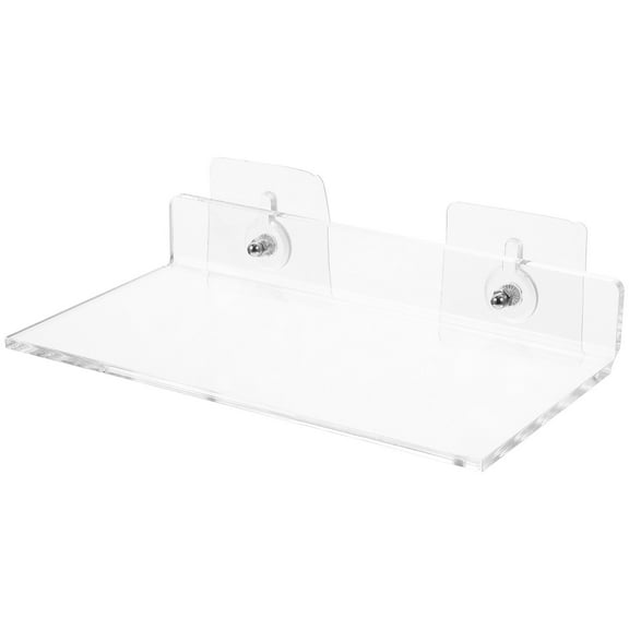 2 Pack Acrylic Wall-Mounted Bathroom Storage Shelves Organizer Rack for Small Spaces, Space-Saving Household Solution