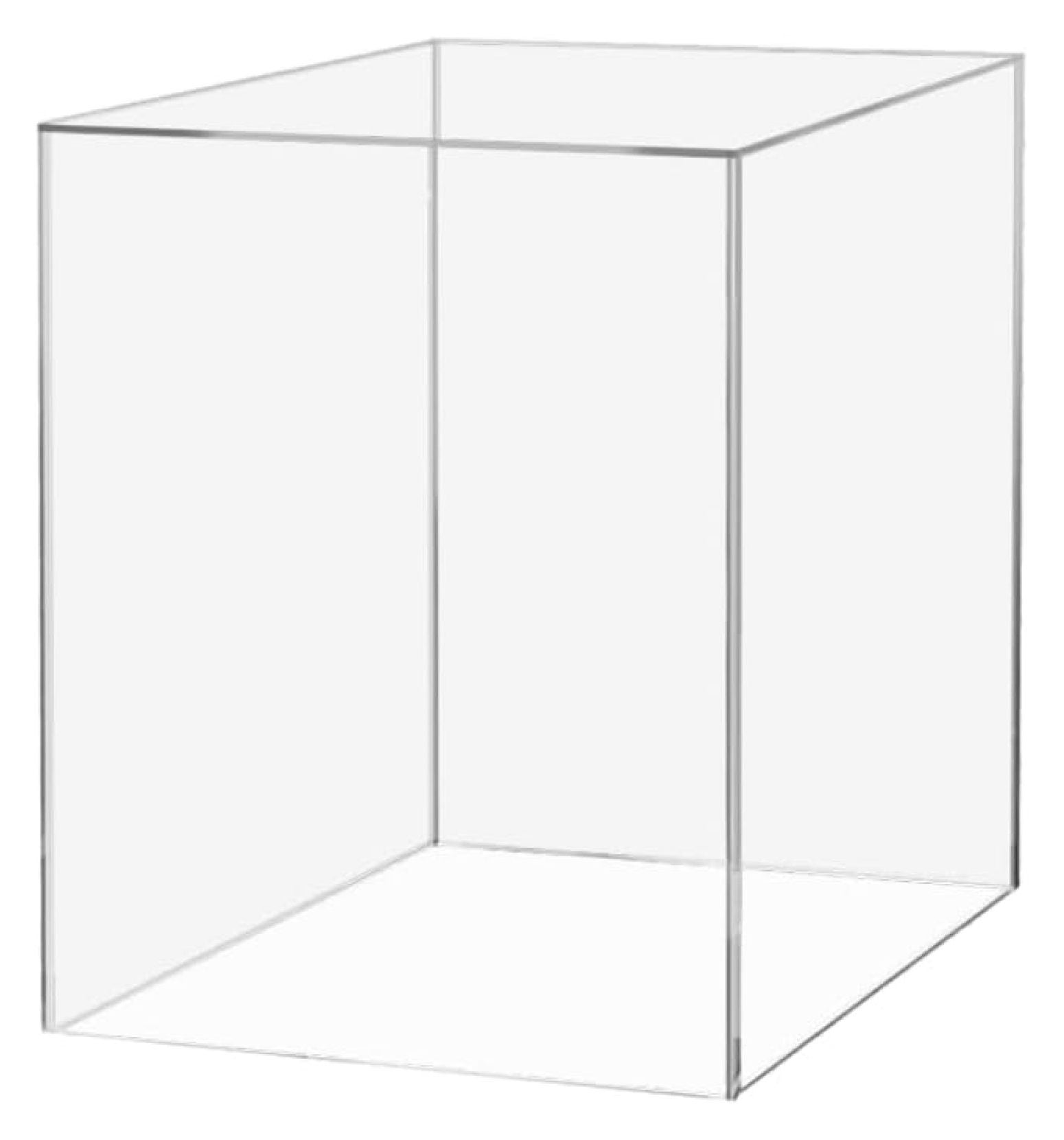 Display Riser Box 12" x 12" x 16" Clear Throne with One Open Side No
