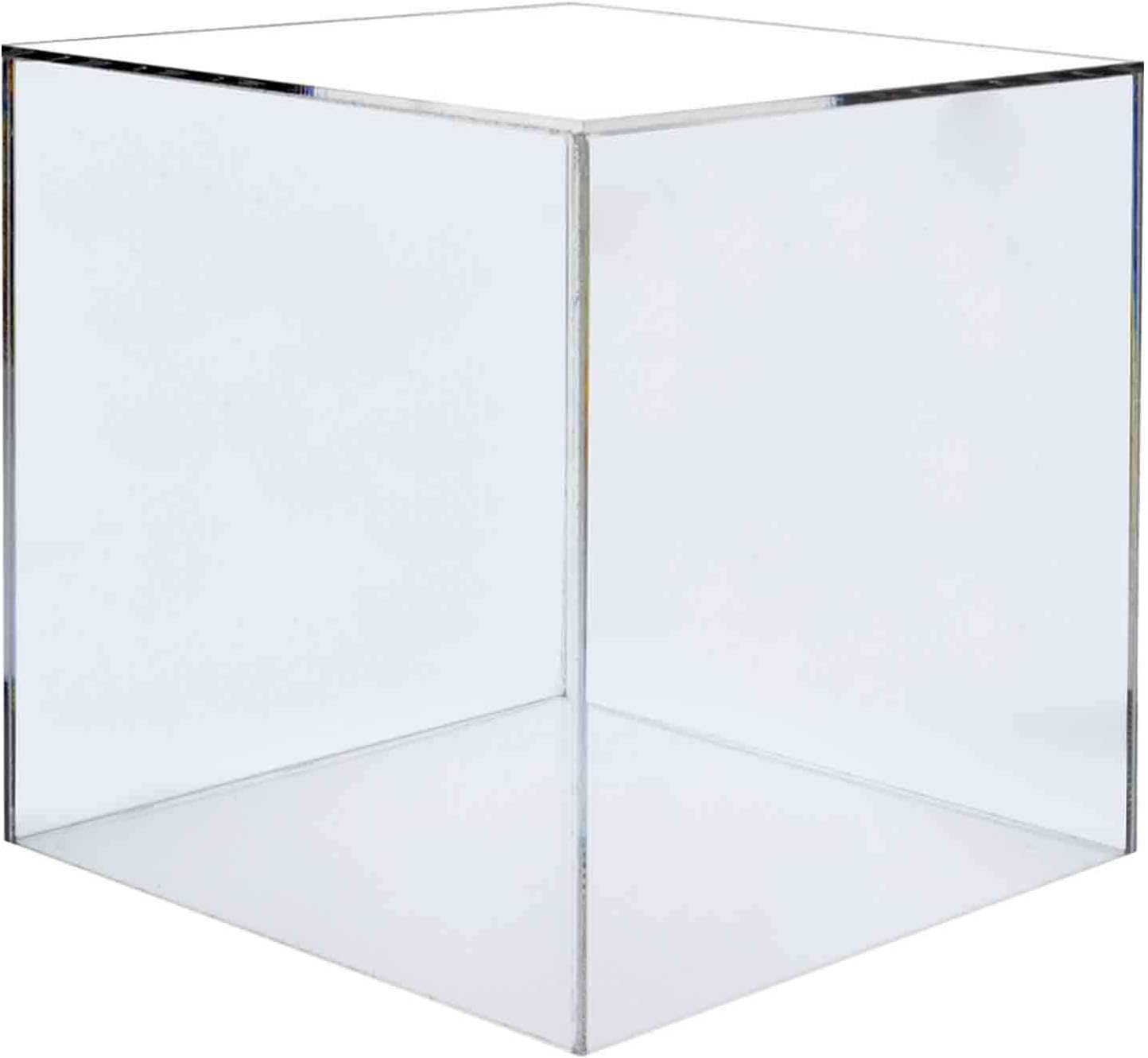 Display Riser Box With One Open Side Versatile Clear Square One Piece