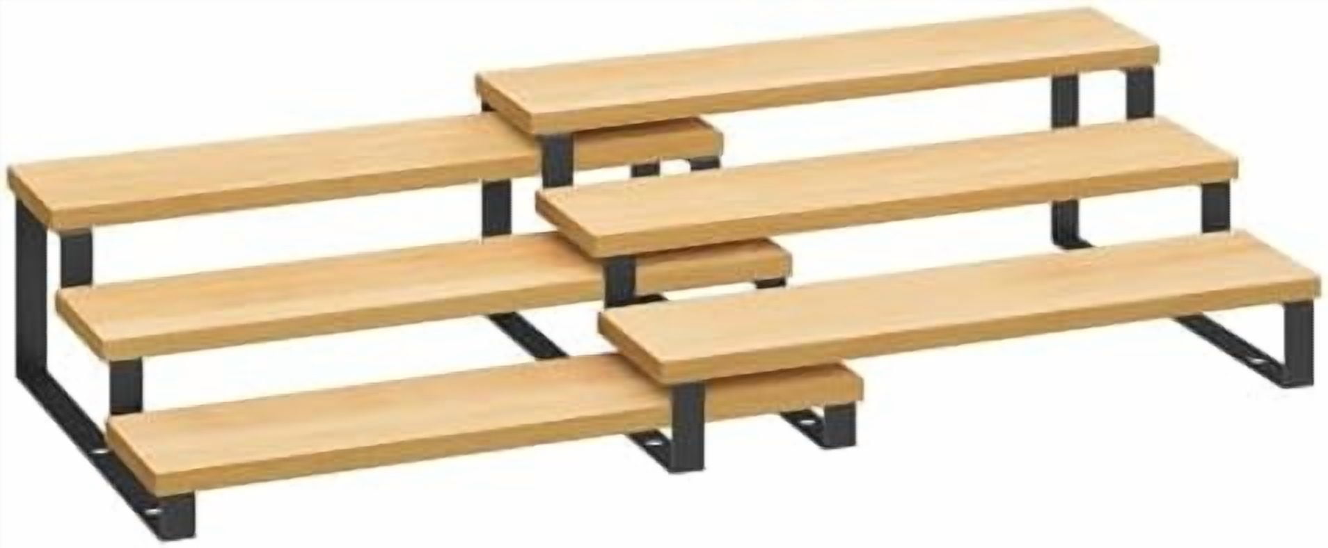 Display Risers, Set of 2 Engineered Wood Perfume Organizer Stand, 3 ...