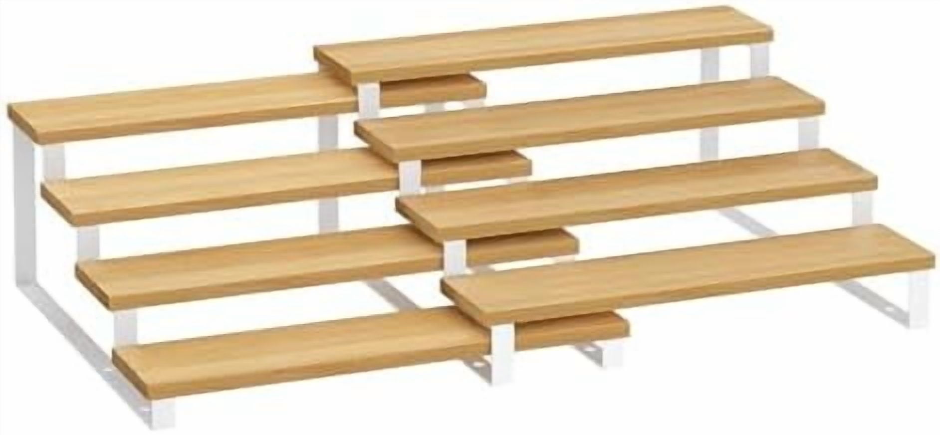 Display Risers, Set of 2 Engineered Wood Perfume Organizer Stand, 4 ...