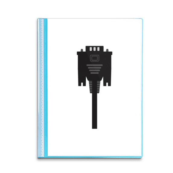 Display Screen Cable Black Plug Book Sheet Protectors Portfolio Binder Folder