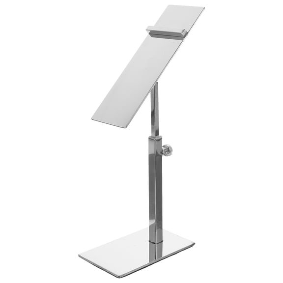 FUEENIRVA Adjustable Height Stainless Steel Shoe Riser Black Metal Shoe Display Rack for Shops