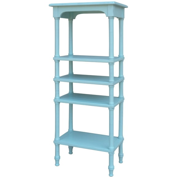 Display Shelf TRADE WINDS ISLAND Aqua Mahogany Frame New TW-1983