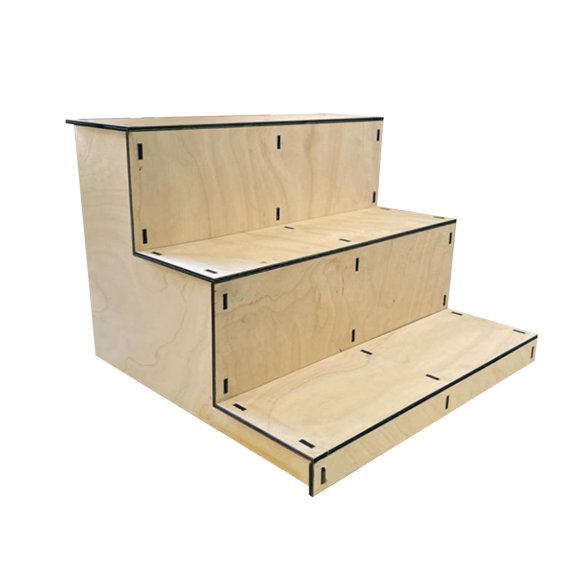 Display Shelf Vendor Booth Display Organizer Rack Versatile Stepped Design for Collectibles and Party Supplies