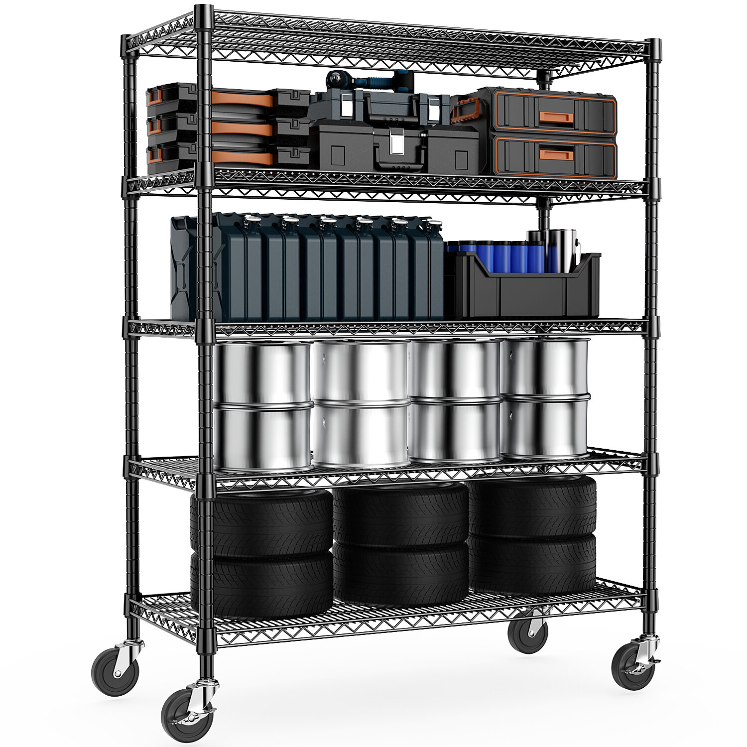 Photo inspiration: Display Shelves 2200 Lbs Garage Shelving 5 Tier Industrial Metal Photo Inspiration