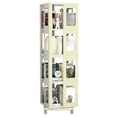 thumbnail image 1 of Display Shelves 4-Tier All-Steel Rotating Bookshelf with 360° Wheels, Large Size Sturdy & Spacious Book Rack, New Style Yellow Bookshelf,Easy Assembly,Shelving Units, 1 of 12