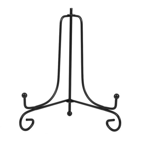 Display Stand,4" - 12" Iron Easel Classic Display Stand Bowl Plate Photo Frame Book Artwor Black