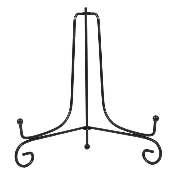 Display Stand,4" - 12" Iron Easel Classic Display Stand Bowl Plate Photo Frame Book Artwor Black