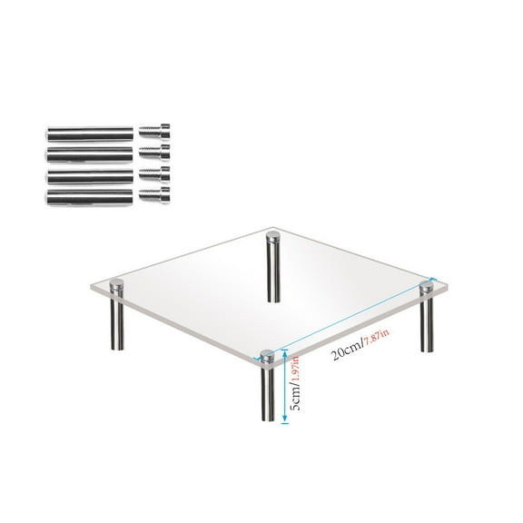 Display Stand under $5! Xqxayjr Acrylic Display Stand, Multi-layer Cake and Collectible Showcase, Metal Frame Tabletop Display Rack for Retail and Home