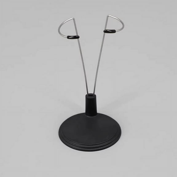 Display Stand Black Support Holder for Figurines and Collectibles Adjustable Assist for Standing Sitting Positions Foldable Design Magnetic Base Protective Silicone Pad for Dolls and Vinyl Figures