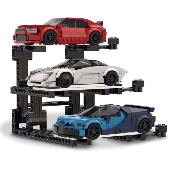 Cobers Display Stand Compatible with Lego Speed Champions Cars 3-Tier Showcase for Models 76918,76923,76934,76919,76909,76914,76917, and More Stand with Drivers Display Gift for Collectors