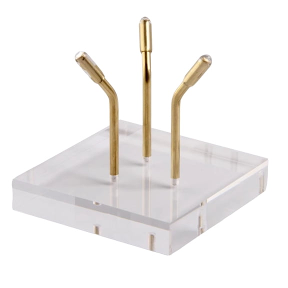 Display Stand Geodes Showcase Rack with Gold Metal Arms Elegant Decorative for Mineral Specimens and Fossils