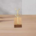 thumbnail image 1 of Display Stand, Jewelry Display Stand, Height Jewelry Stand with Wooden Square Base Earring Hanging Holders, Jewelry Organizer, Double Fork Bracket Base, for Bracelet Jewelry Pendant Ornament, 1 of 6