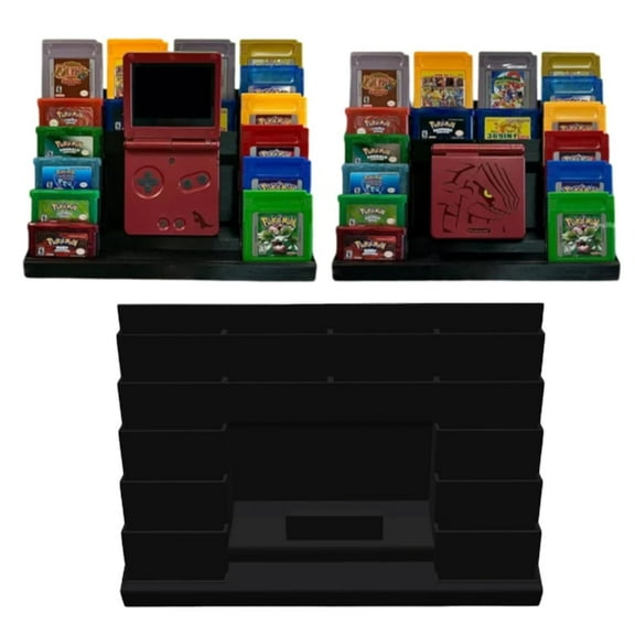 Display Stand for Nintendo Gameboy Advance SP | Console & Game Mount with 16 x Game Cartridges Holder | Retro Gaming Display Stand for Gameboy Advance SP (for Game boy Advance SP)