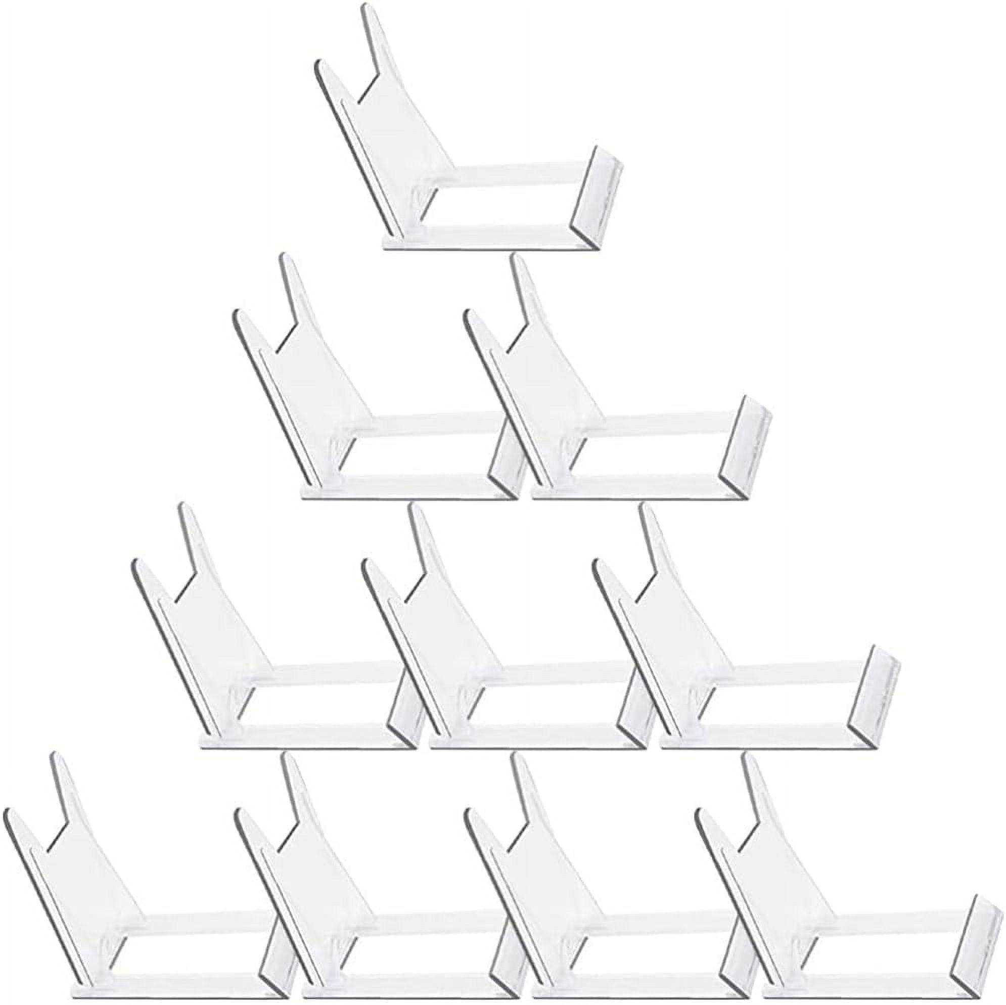Display Stand for Pictures 12Pcs Clear Plastic Plate Stands Picture