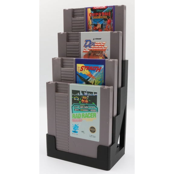 Display Stand Tower Holder for NES Cartridges - Holds 4 Games