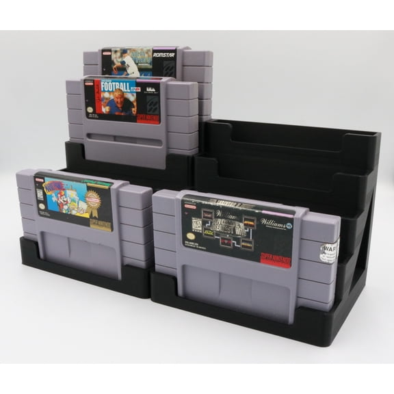 Display Stand Tower Holder for SNES Cartridges - Holds 10 Games